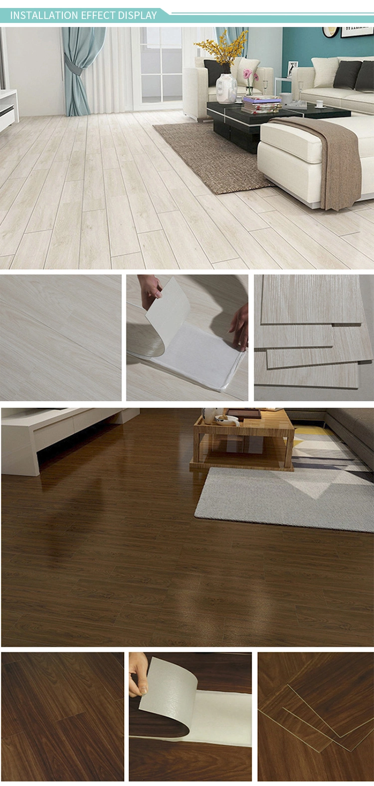 China Factory Anti-Slip Dry Back/Glue Down Lvt PVC Vinyl Plank Indoor Flooring