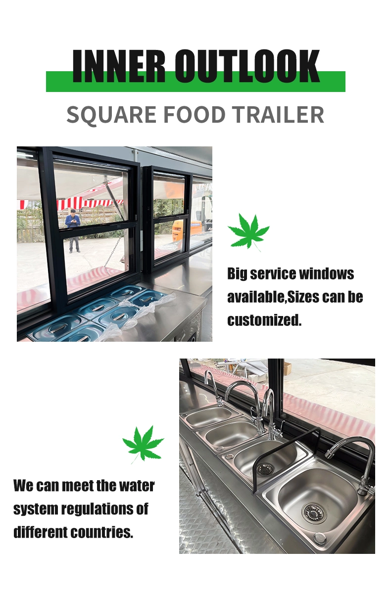 Mobile Cart Fast Food Truck Trailer Mobile Kitchen