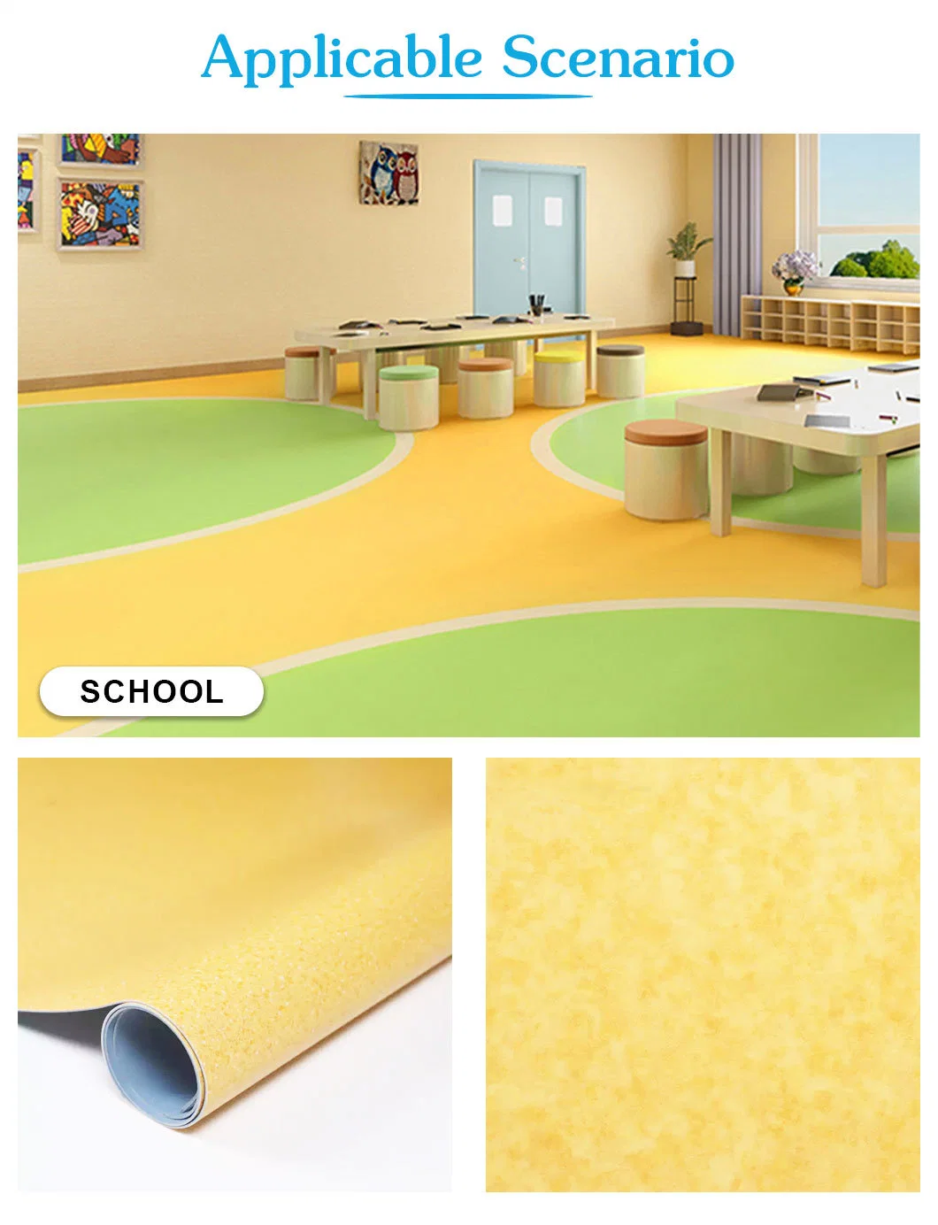 Factory Direct Sales Mall Hospital Special Composite Plastic Floor PVC Floor