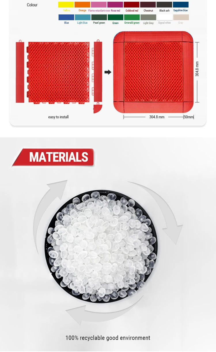 CE Standard Interlocking Sports Court Floor Tile