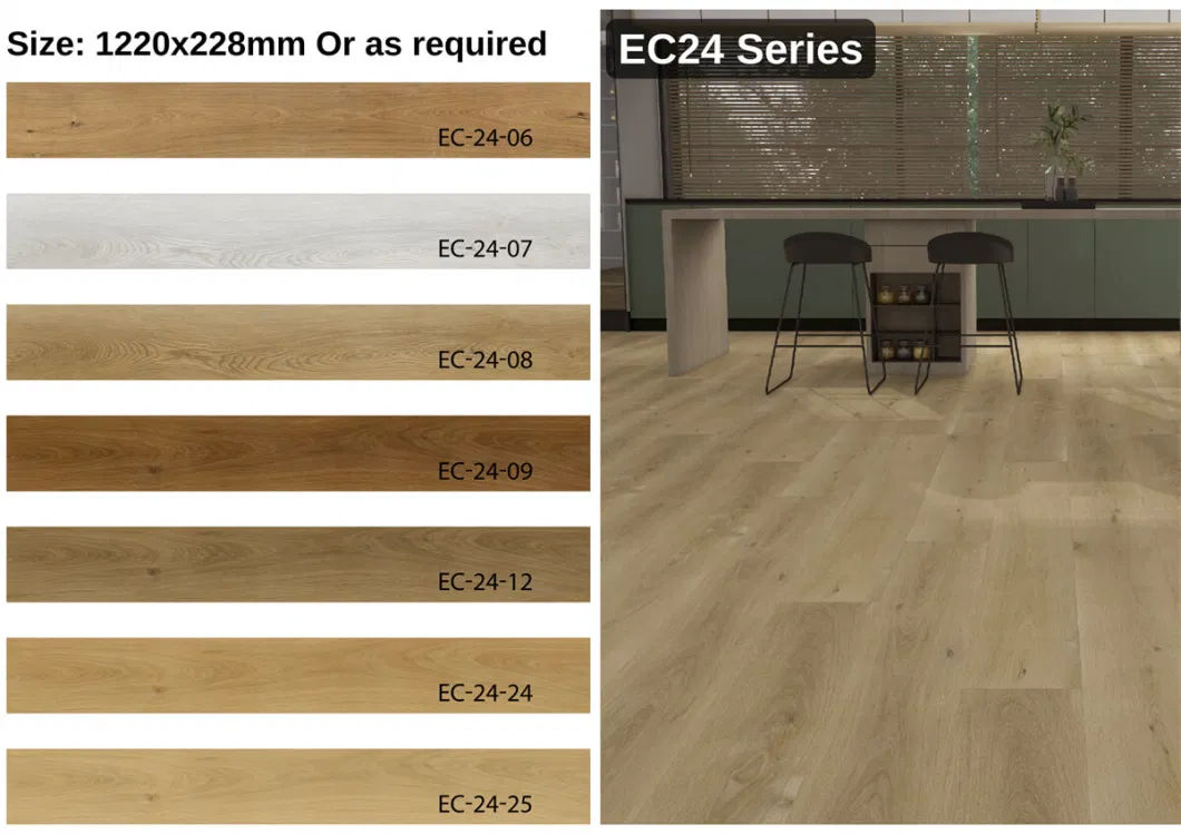 China Manufacturer Waterproof Click PVC/Plastic Vinyl Plank UV Coating Spc Bamboo Flooring