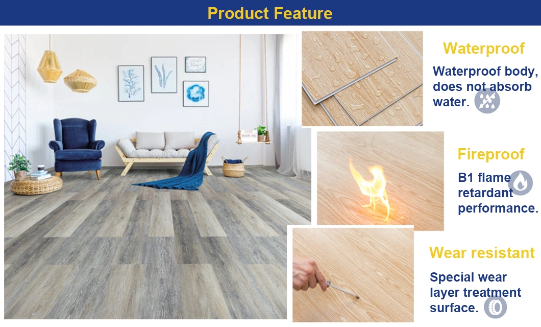 4mm/5mm/6mm China Manufacturer Low Price Vinyl Spc Flooring