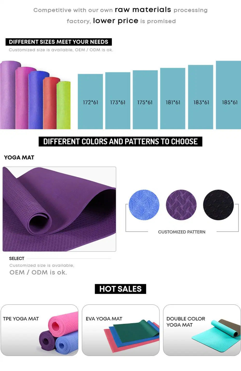 Factory Manufacturer Price Double Layer Cheap Green Custom Print Organic Eco-Friendly Non-Slip Rubber Yoga Mat