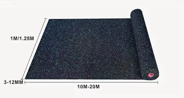 Factory Direct EPDM Rubber Flooring Roll Mat for Treadmill and Gym Fitness Roll Rubber