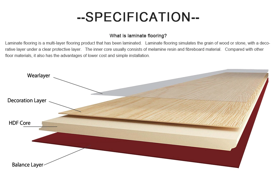 Unilin Click Wood Color Waterproof Anti-Slip AC3 E1 Distressed Maple HDF/Hardwood Laminate Flooring Supplier Factory Manufacturer Price Discount