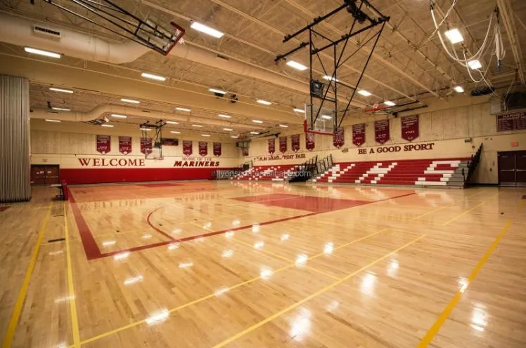 U. S Hot Using Woodedn Surface Indoor Modular Flooring Wood Look Imitation Wood Surface Grain Indoor Modular Tiles for Indoor Basketball Court Real