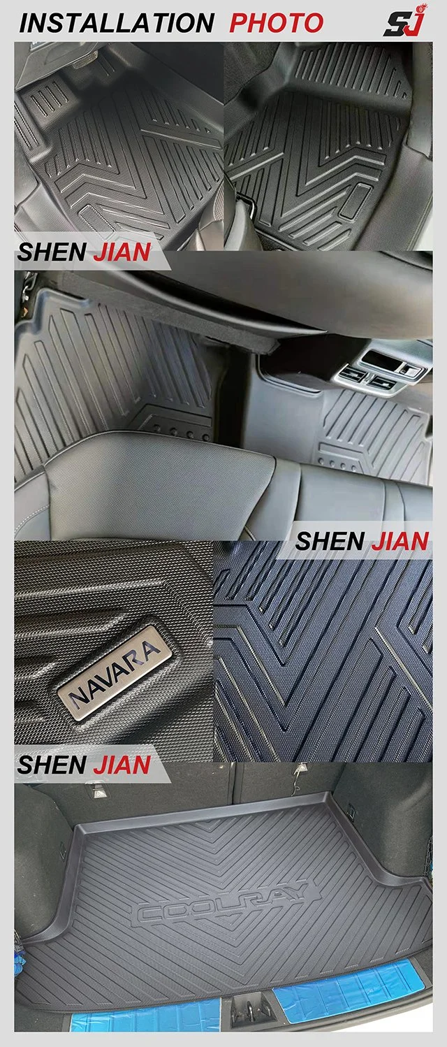 Sj Factory High Quality Black Soft Car Floor Mat Auto Floor Mat Car Trunk Mat for 2016-2021 Innova