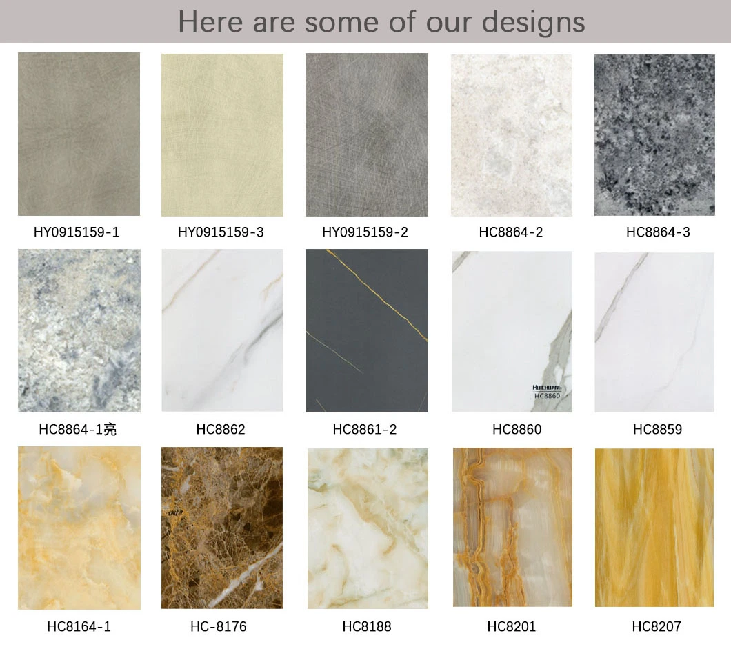 Rock Decorative Marble Design PVC Sheet for Wall Panel Flooring Top Manufacturer in China