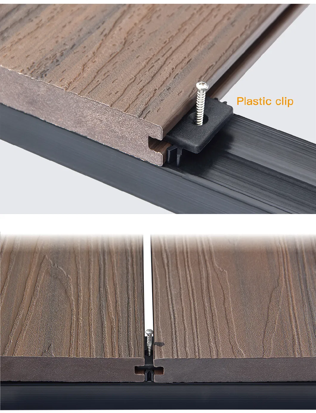 Stronger Groove Solid Thick WPC Decking Tiles Wood Interlocking