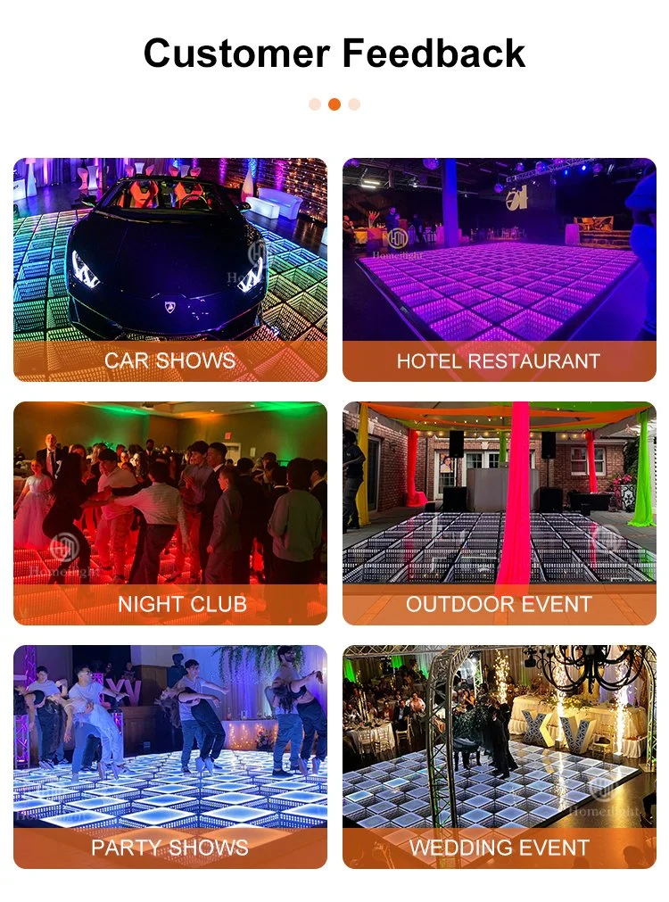 3D Mirror Abyss LED Dance Floor for Night Club Bar Wedding Panel