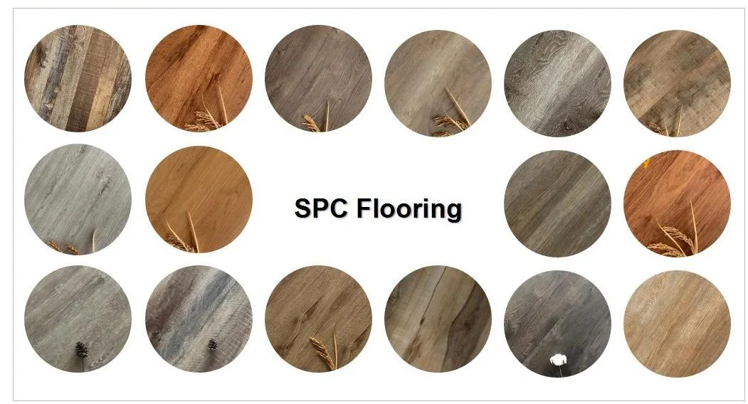 Oak Wooden Type Vinyl Click Piso Spc Floor of PVC Covering