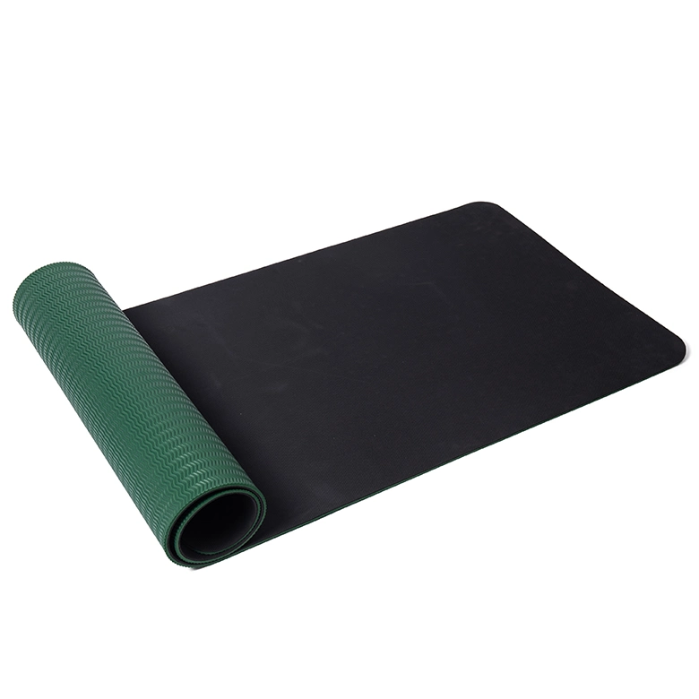 Factory Manufacturer Price Double Layer Cheap Green Custom Print Organic Eco-Friendly Non-Slip Rubber Yoga Mat