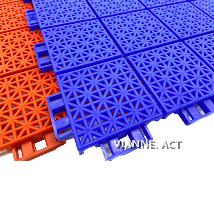 PP Suspension Sports Court Flooring Interlocking PP Sports Tiles