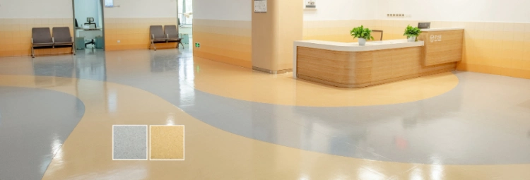 Wholesale Roll Vinyl Flooring PVC Homogeneous Vinyl Hospital Linoleum Flooring/Roll/Sheet