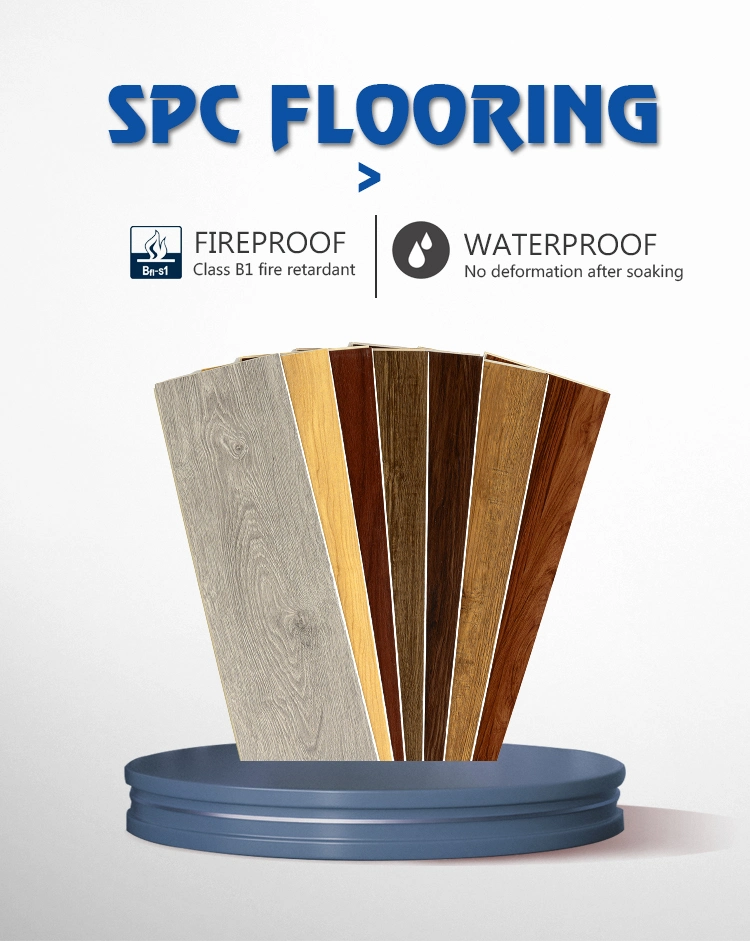 Spc Vinyl Flooring 5mm Pisos Spc Interlocking Floor Tile Wooden Floor Ng Click Lock Tiles Hot