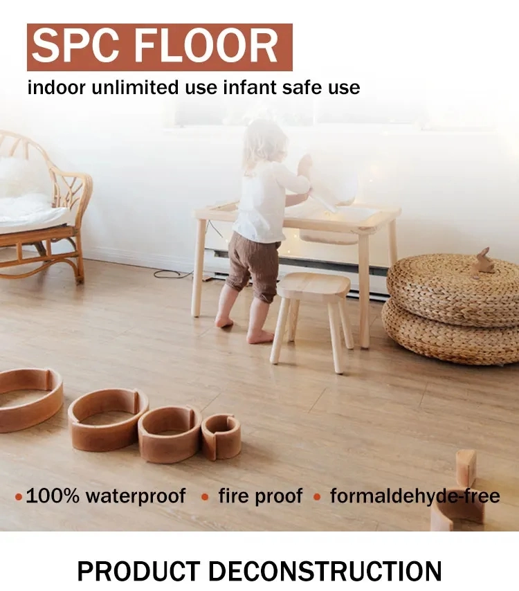 Non Slip High Quality Spc Flooring Click Lock Vinyl Flooring for Wholesale for Home Mall Office Floor