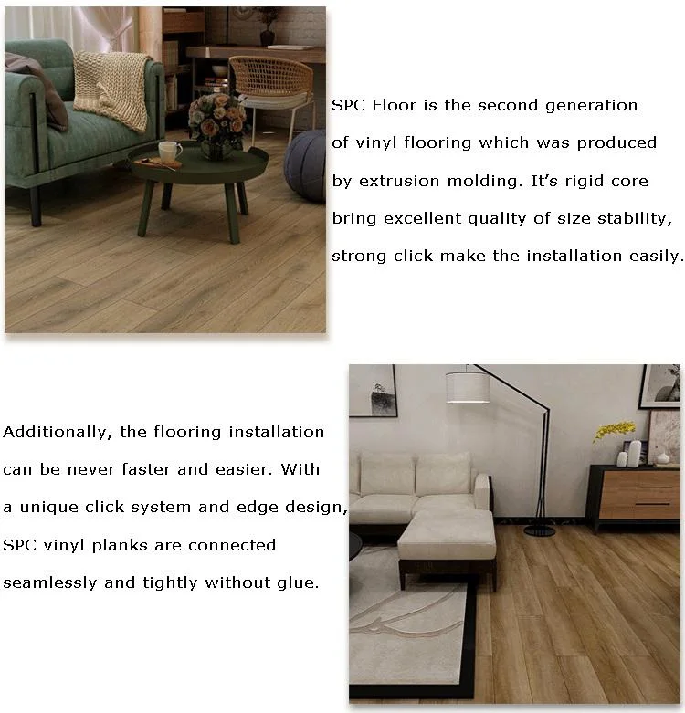 China Manufacturer Spc Rigid Flooring Vinyl Stone Plastic Flooring