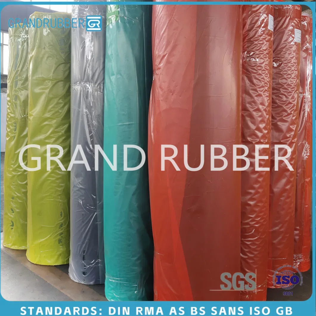 Factory Manufacture Red Red Blue Green Silicone EPDM SBR Floor Sheet Industrial Rubber Mat