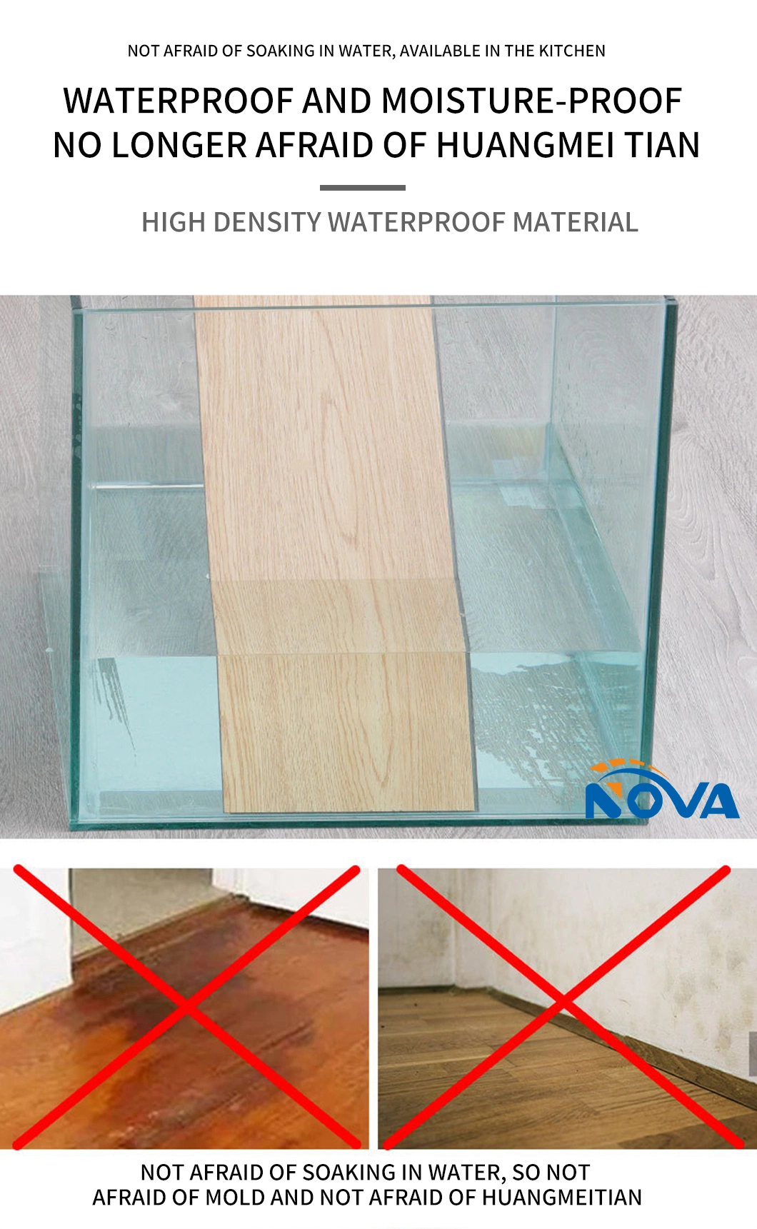 Click Lock Vinyl PVC Flooring Anti-Skid Plastic Tiles Spc Flooring for Home