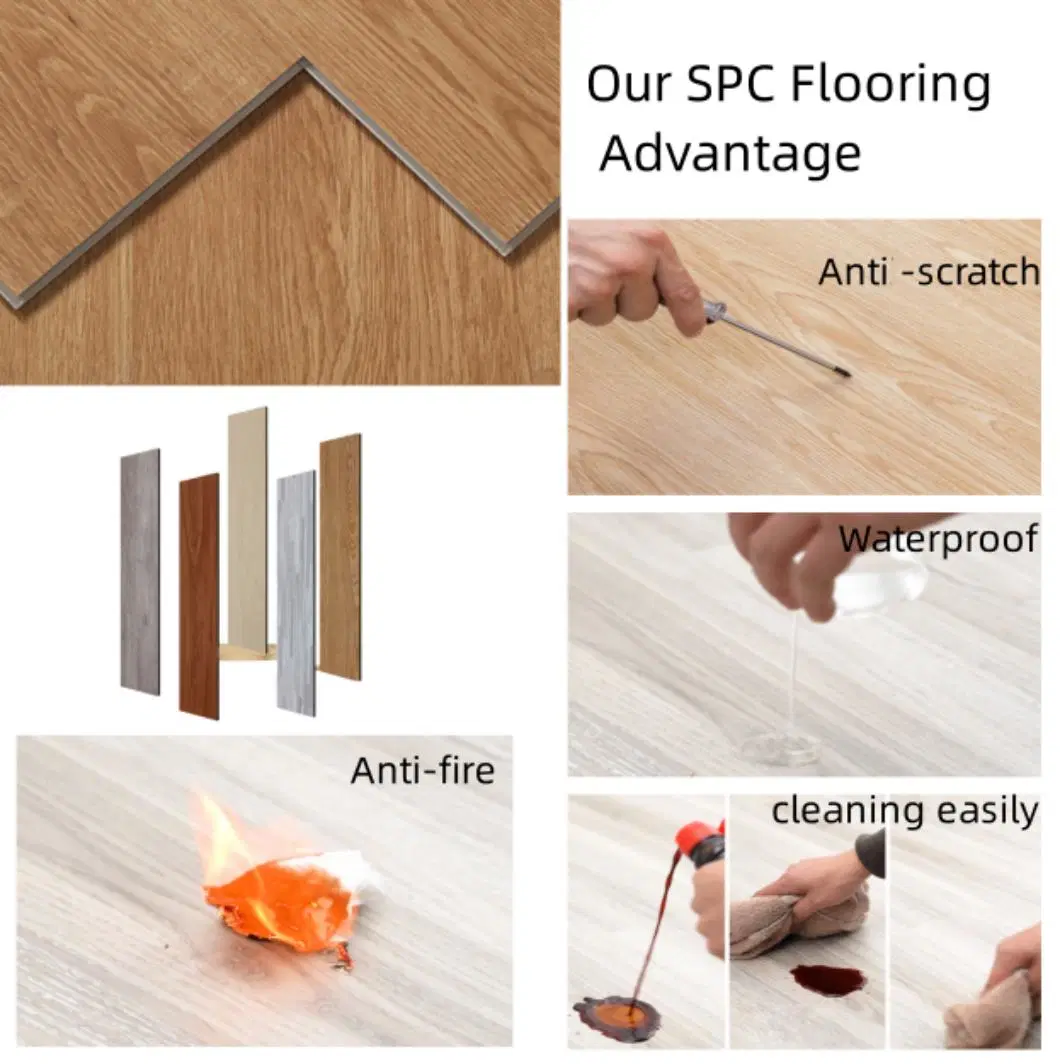 Wholesale Plastic Spc PVC Click Floor Herringbone Vinyl Floor Wood 4mm 5mm 6mm Spc Vinyl Flooring