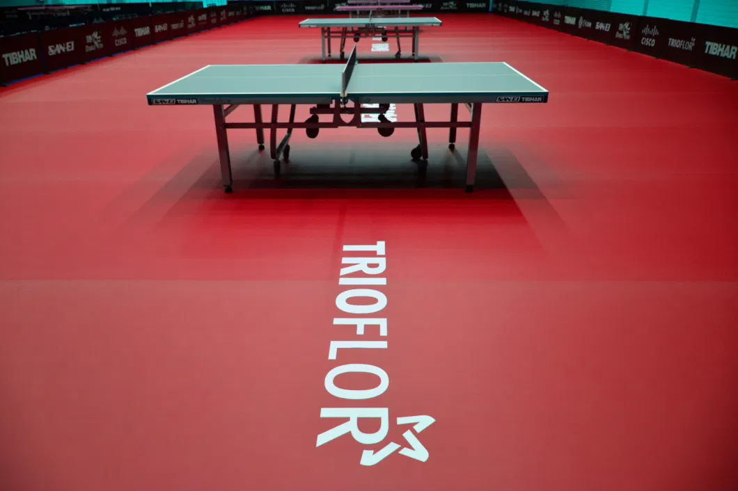 Ittf Approved Vinyl Sports Flooring Table Tennis Flooring