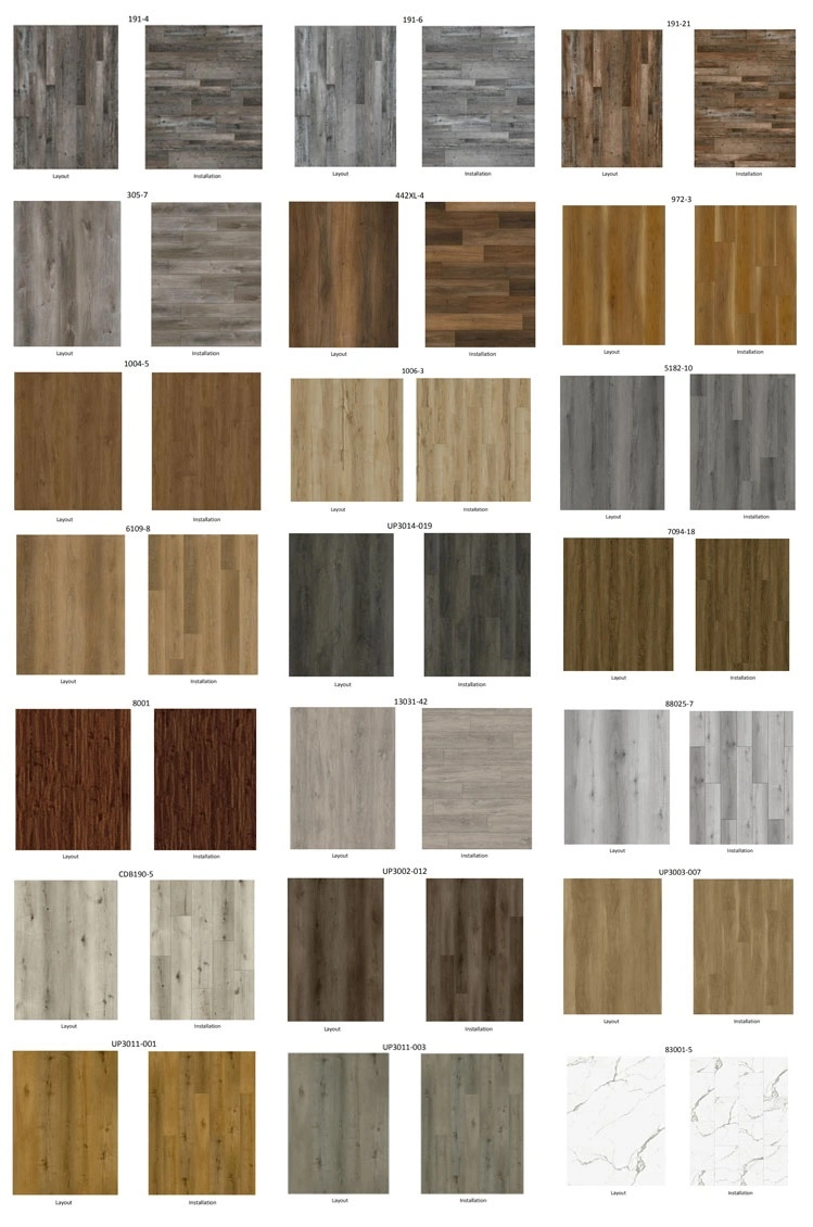 Latest Style Interlocking PVC Spc Lvt Vinyl Flooring Tiles for Indoor Use