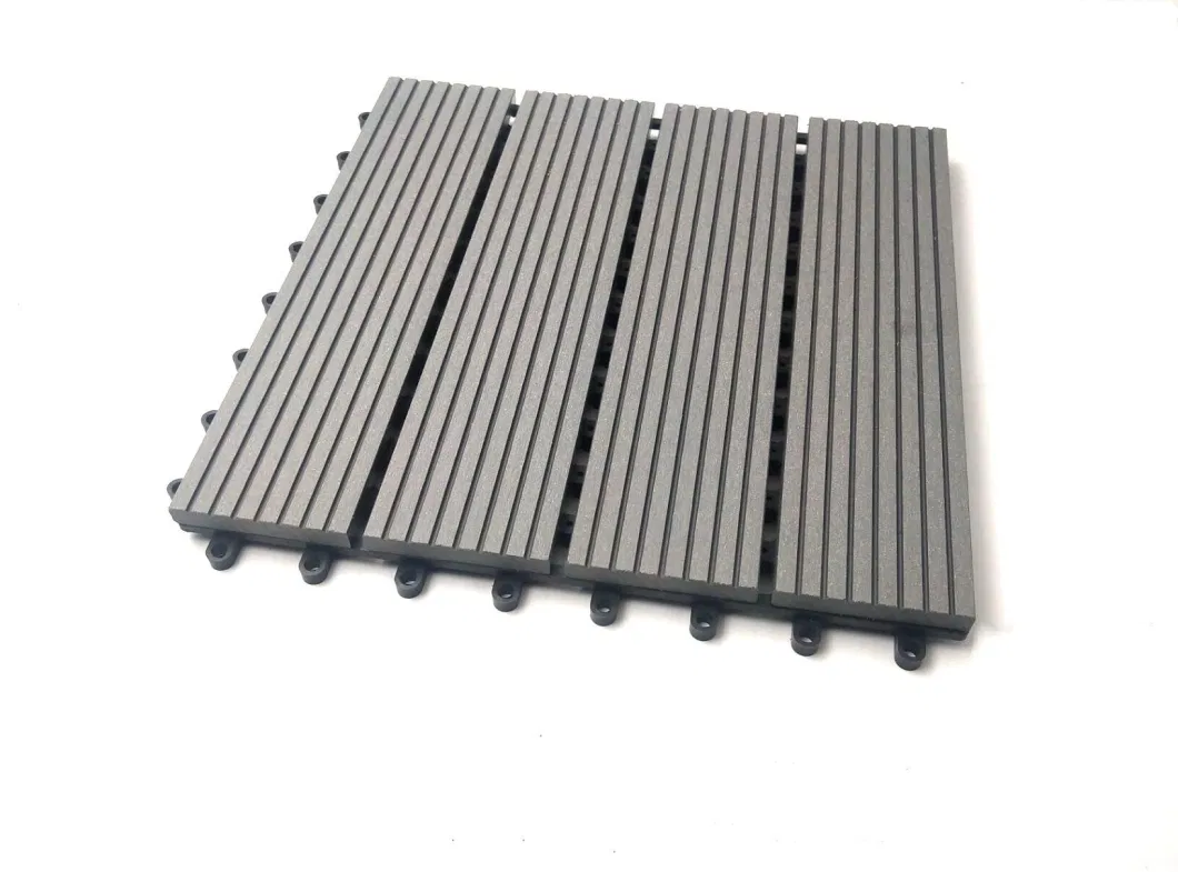 Interlocking Outdoor Decking Tiles 300*300mm DIY WPC Tiles