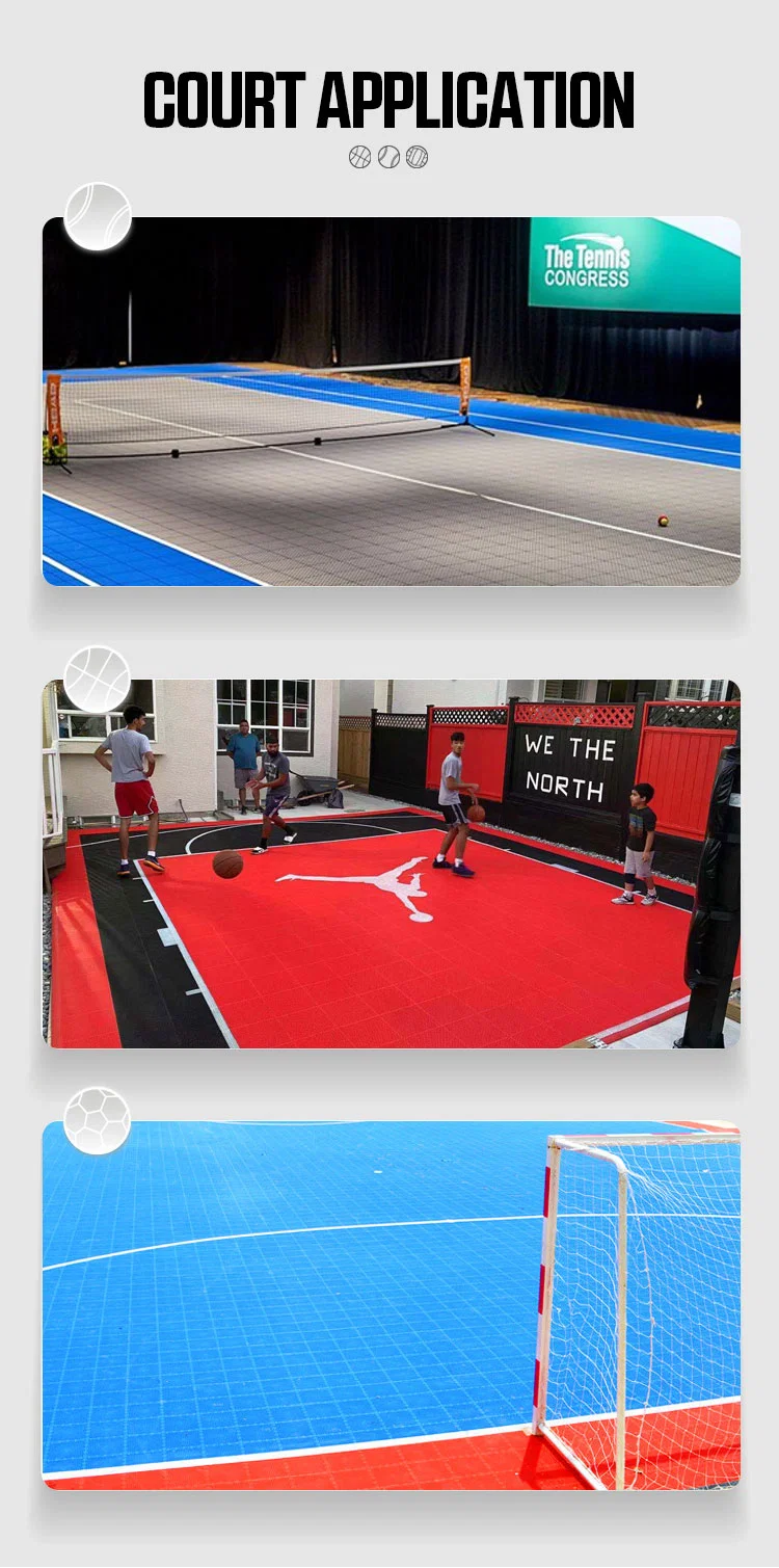 Portable PP Interlocking Outdoor Mobile Badminton Court Mat Sport Flooring