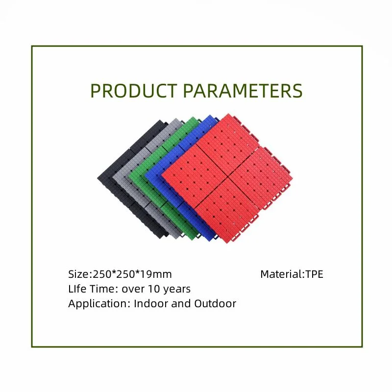 TPE Plastic Material Used 3X3 Outdoor Sports Basketball Court Floor Tiles