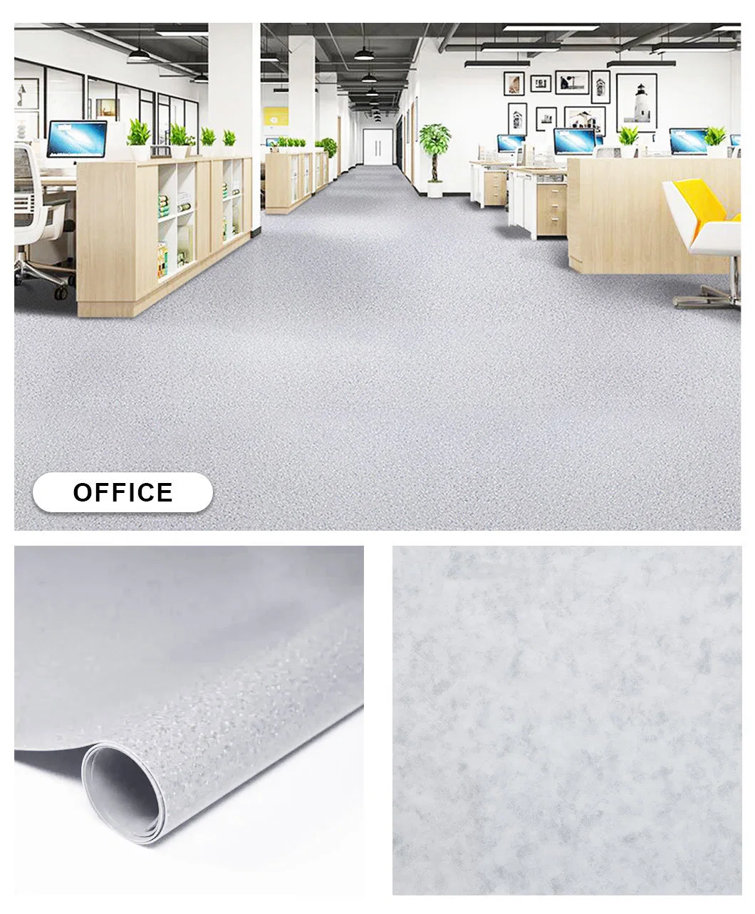 Factory Direct Sales Mall Hospital Special Composite Plastic Floor PVC Floor