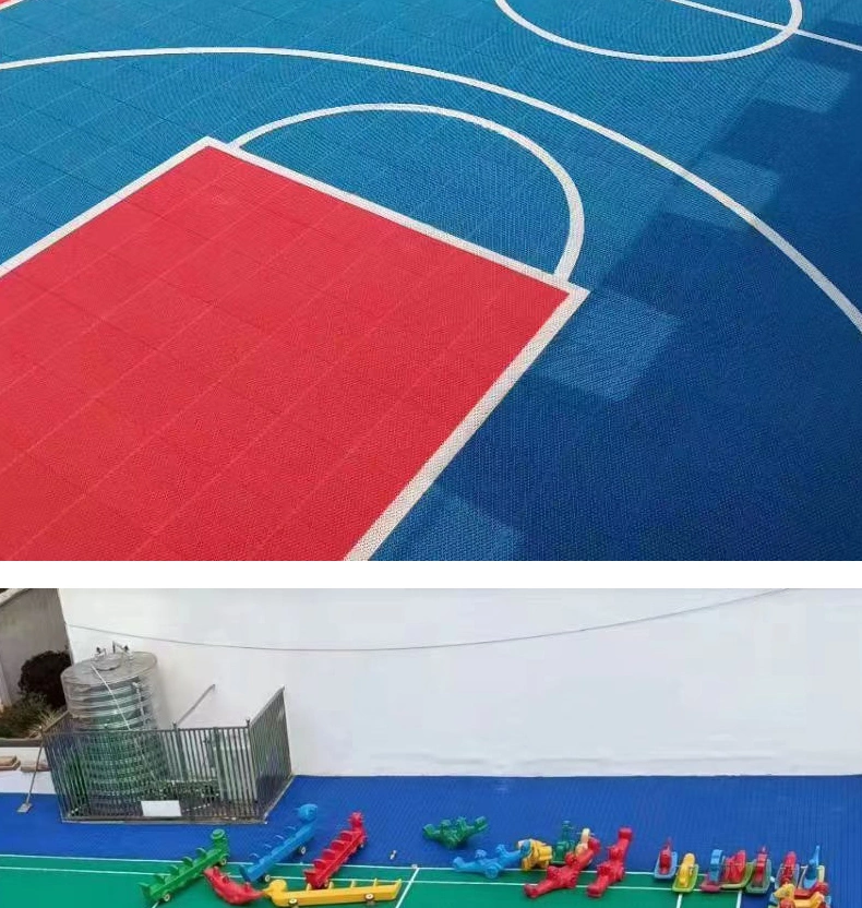 Interlocking Grey PP Floor Tile for Volleyball Court