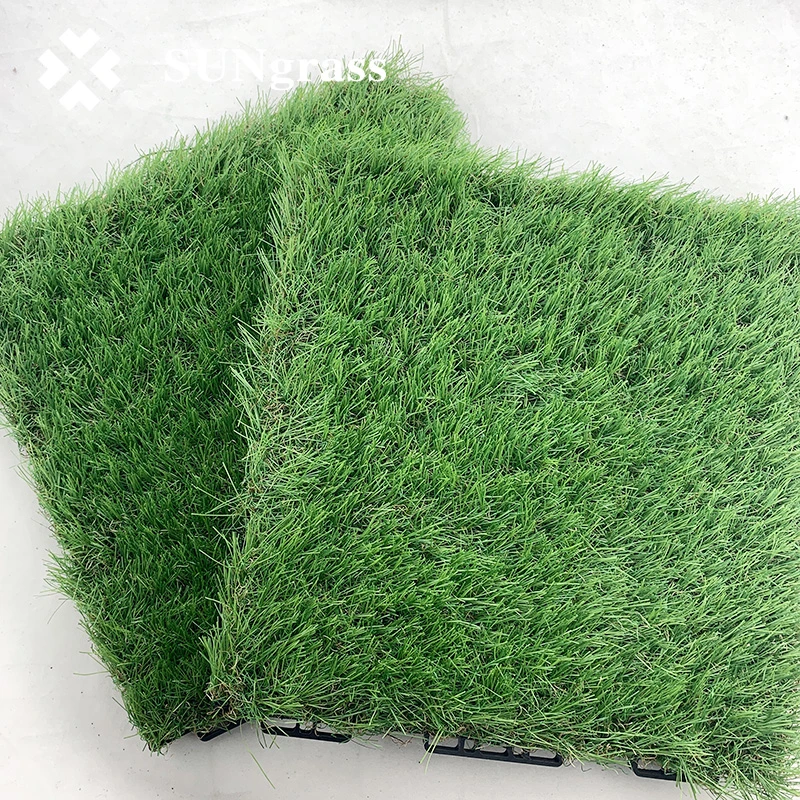 Hot Sales Outdoor Interlocking Artificial Grass Tile