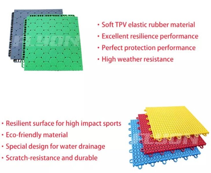 Anti--UV Portable Sports Court Tiles