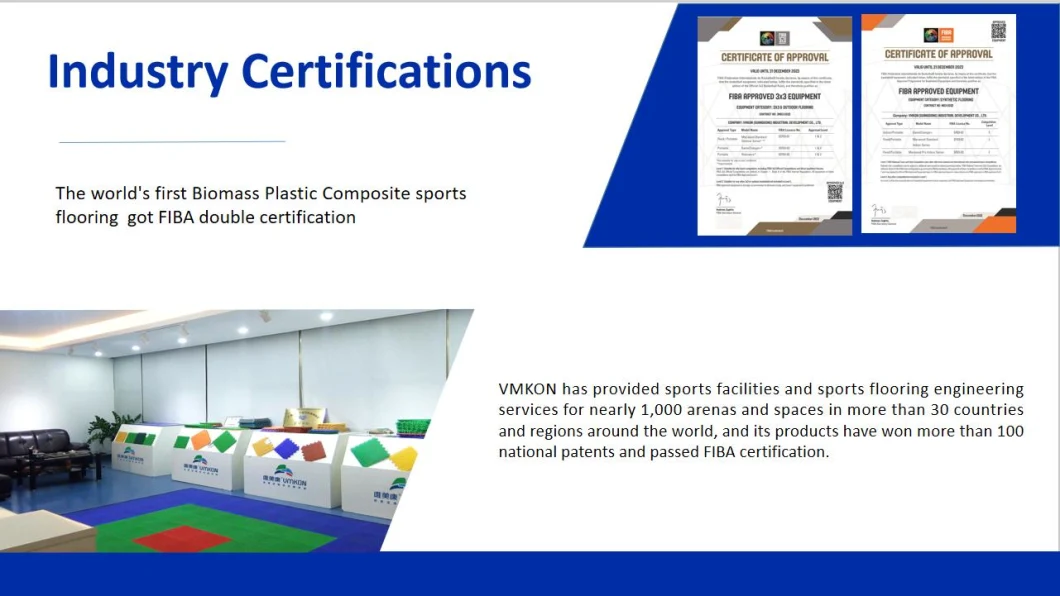 Fiba Approved Multi-Sport Court Plastic Flooring Tiles