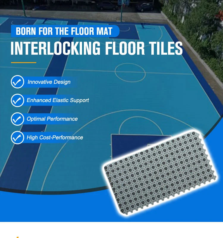 Premium Rubber Pad Sports Flooring Tile - Improved Game Experience