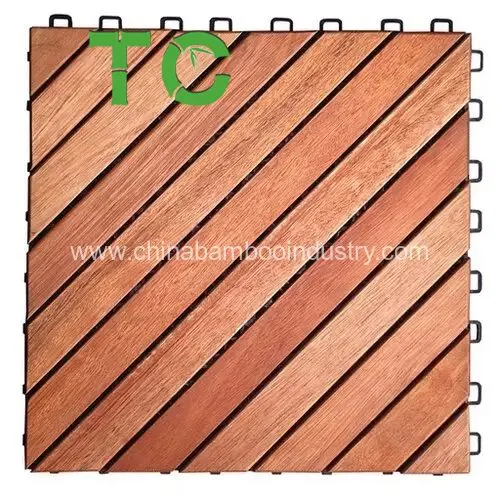 Acacia Wood Outdoor Deck Tiles, Interlocking Flooring Tiles Decking Tiles Solid Wooden Deck Tiles