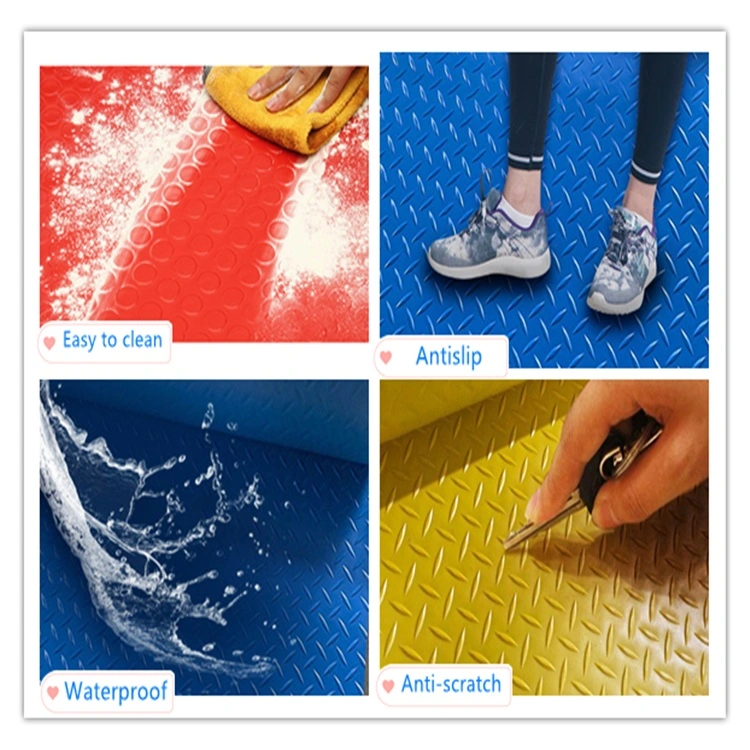 Waterproof PVC Garage Floor Mat Anti-Slip Rubber Flooring