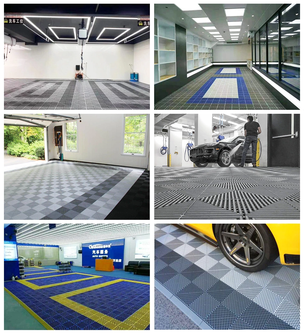 Plastic Interlocking Modular Garage Flooring Tile