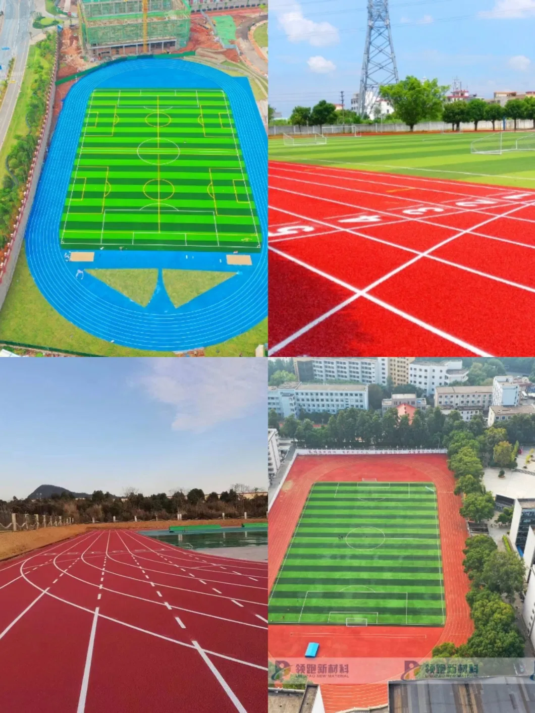 Shock-Absorbing Running Track Surface for Professional Sports Playground