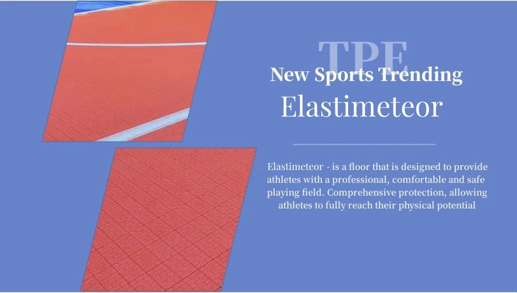 TPE Flooring Portable Anti-Slip Tiles Basketball Sport Courts Modular Plastic Floor