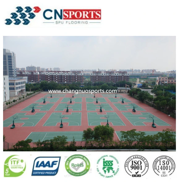 Hot-Sell Spu Synthtic Rubber Sports Flooring for Indoor/Outdoor Sport Court Playground Flooring