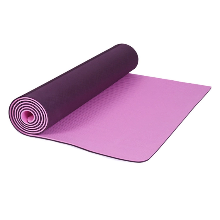 China Manufacturer Cheap Price High Density Anti Slip Washable Custom Made TPE Yoga Mat Double Color