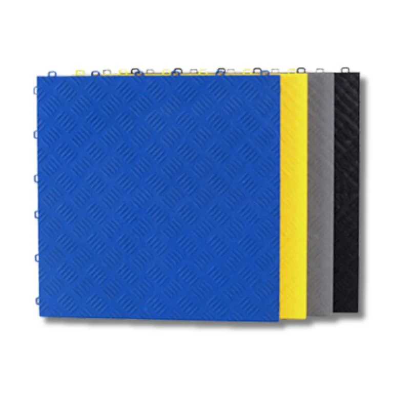 Plastic Flooring Mat for Car Workshop PVC Interlocking Floor Tiles for Garage Showroom Vinyl Flooring