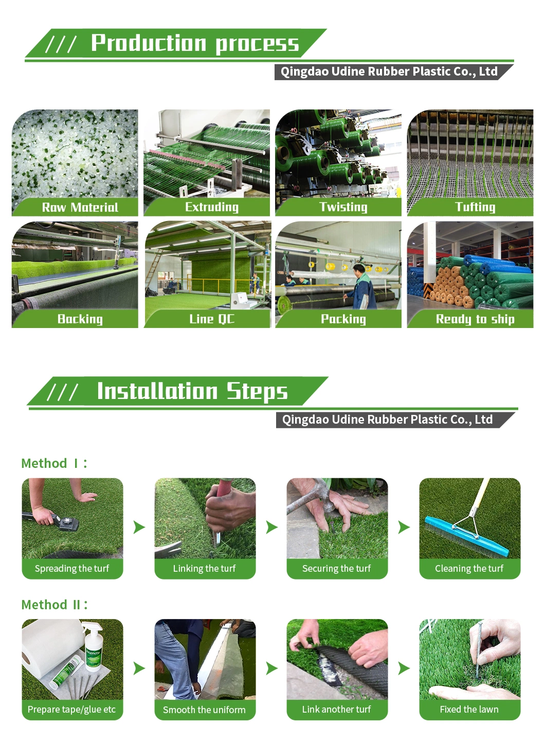 Outdoor High Density Quality Interlocking Artificial Grass Landscape Grass Carpet Tile for Mats