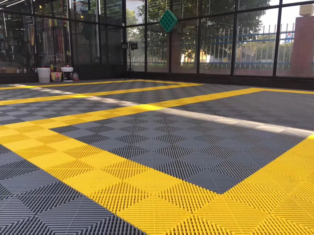 Durable Parking Garage Interlocking Click Plastic Floor Tiles