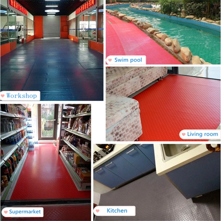 Waterproof PVC Garage Floor Mat Anti-Slip Rubber Flooring