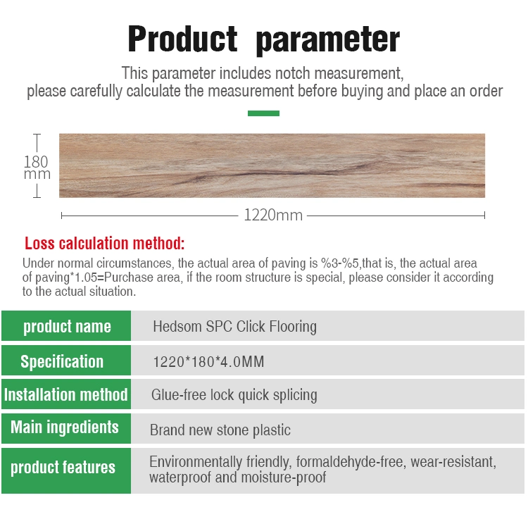 Manufacturer Supplier Spc Vinyl Floor 4mm 5mm PVC Flooring