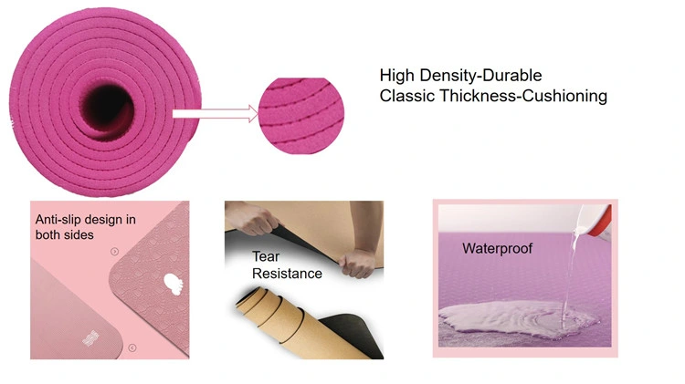 Waterproof China Manufacturer Suppliers Cheap Price High Density Anti Slip Washable Custom Made PU Yoga Mat Sustainable