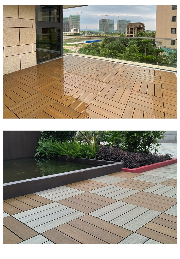 Outdoor DIY Wooden Flooring with Interlocking System 580*580cm Big Tile