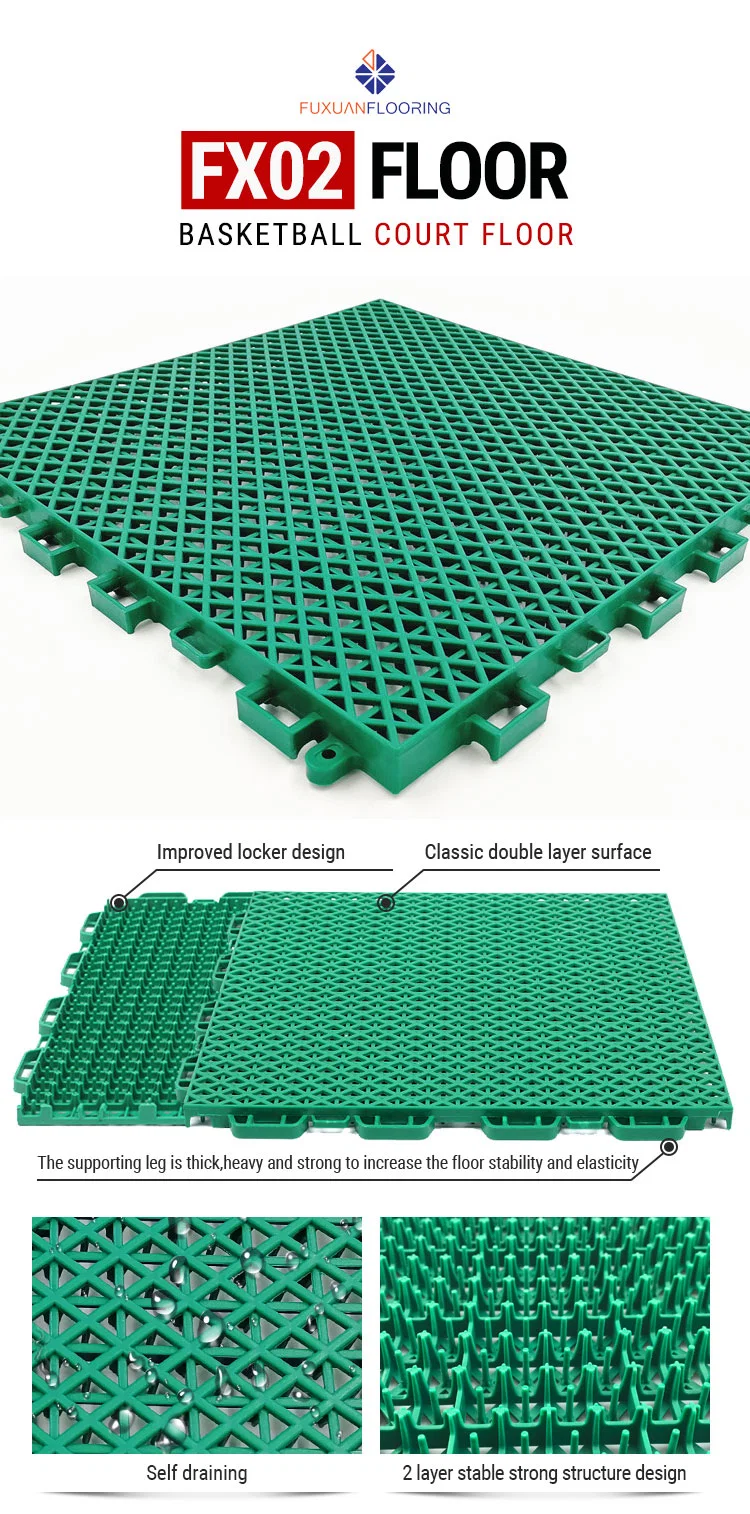 2022 Hotsale PP Interlocking Modular Sport Outdoor Flooring Tiles for Multi Sport Court